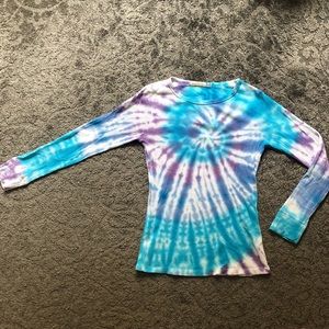 Vintage Havana Blue, White, & Purple Tie Dye Shirt